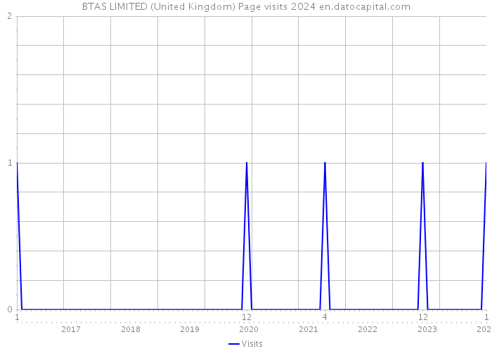BTAS LIMITED (United Kingdom) Page visits 2024 