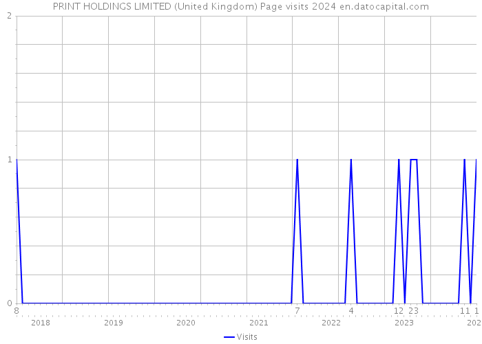 PRINT HOLDINGS LIMITED (United Kingdom) Page visits 2024 