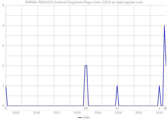 PARISA PISHGOO (United Kingdom) Page visits 2024 