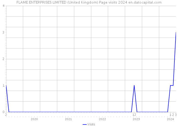FLAME ENTERPRISES LIMITED (United Kingdom) Page visits 2024 