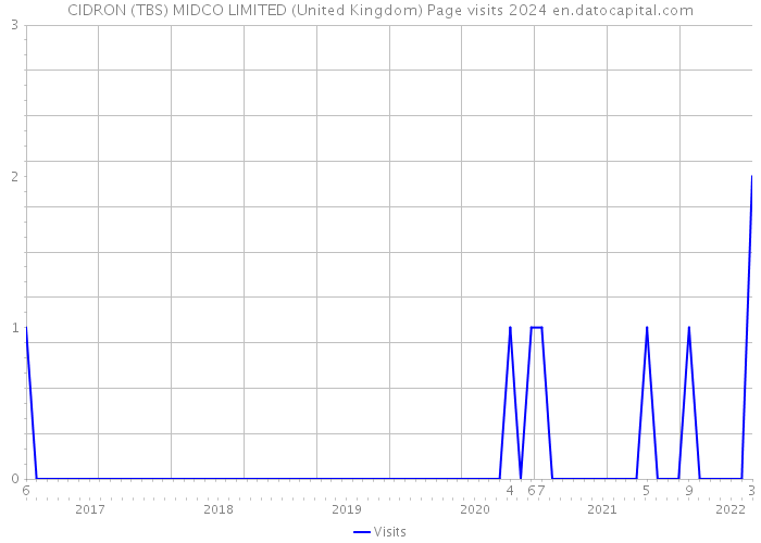 CIDRON (TBS) MIDCO LIMITED (United Kingdom) Page visits 2024 