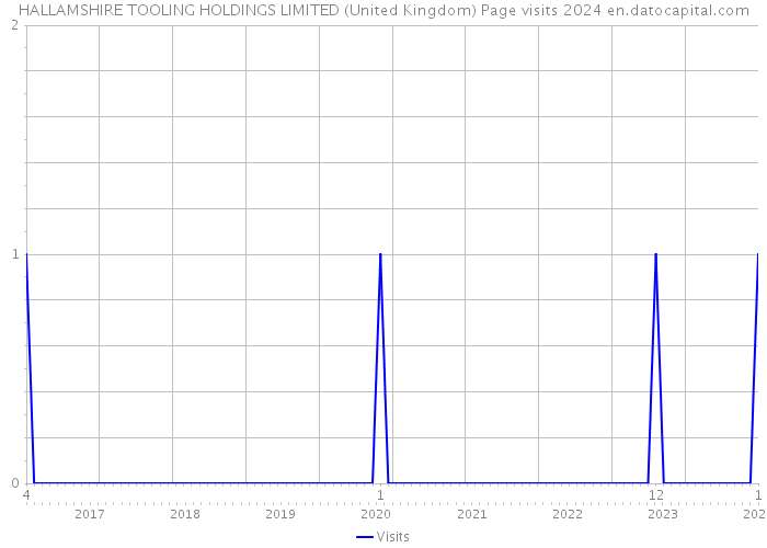 HALLAMSHIRE TOOLING HOLDINGS LIMITED (United Kingdom) Page visits 2024 