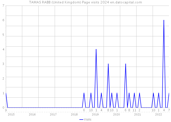 TAMAS RABB (United Kingdom) Page visits 2024 