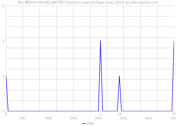 BIG BEACH HOUSE LIMITED (United Kingdom) Page visits 2024 