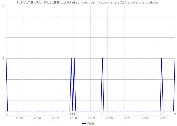TURVEY INDUSTRIES LIMITED (United Kingdom) Page visits 2024 