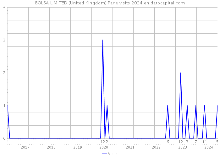 BOLSA LIMITED (United Kingdom) Page visits 2024 