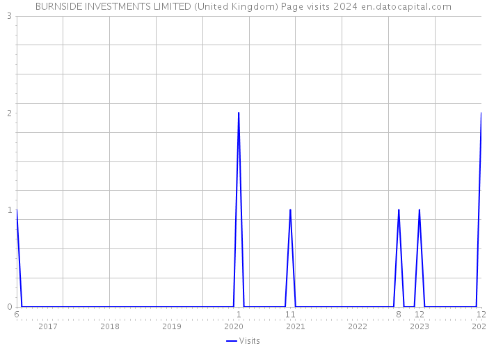 BURNSIDE INVESTMENTS LIMITED (United Kingdom) Page visits 2024 