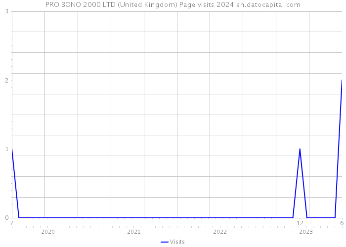 PRO BONO 2000 LTD (United Kingdom) Page visits 2024 