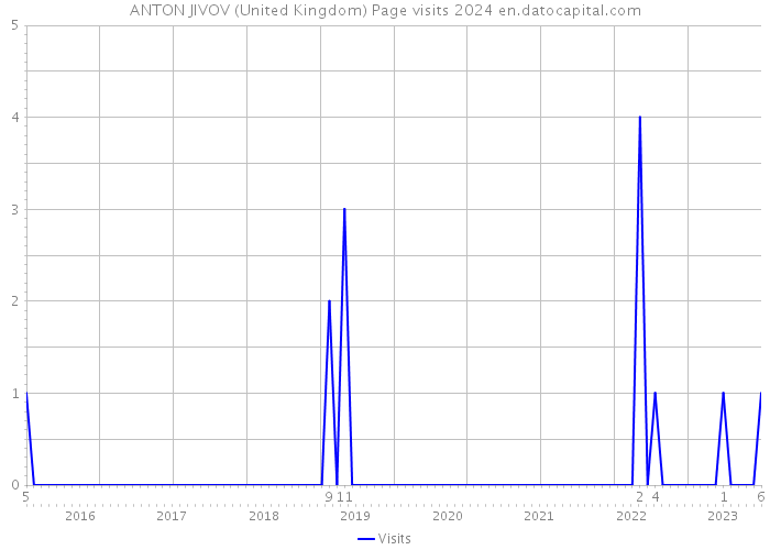 ANTON JIVOV (United Kingdom) Page visits 2024 