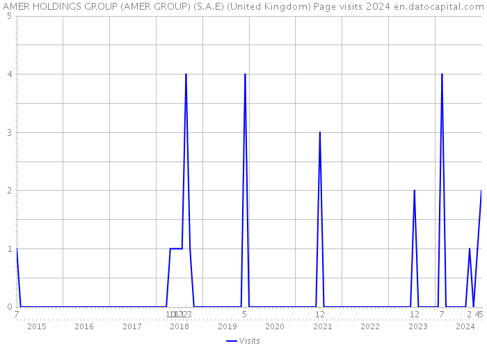 AMER HOLDINGS GROUP (AMER GROUP) (S.A.E) (United Kingdom) Page visits 2024 