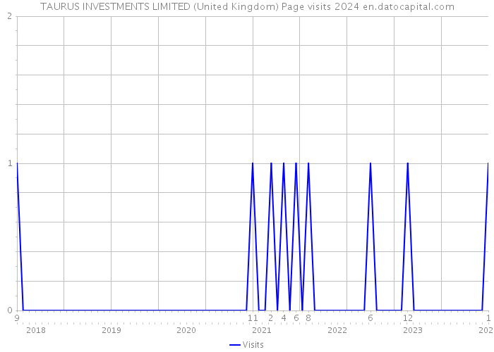 TAURUS INVESTMENTS LIMITED (United Kingdom) Page visits 2024 