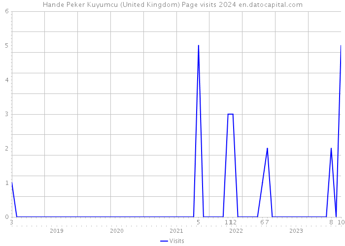 Hande Peker Kuyumcu (United Kingdom) Page visits 2024 