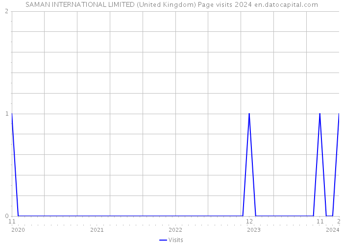 SAMAN INTERNATIONAL LIMITED (United Kingdom) Page visits 2024 