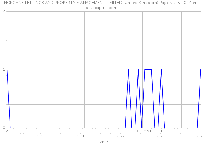 NORGANS LETTINGS AND PROPERTY MANAGEMENT LIMITED (United Kingdom) Page visits 2024 