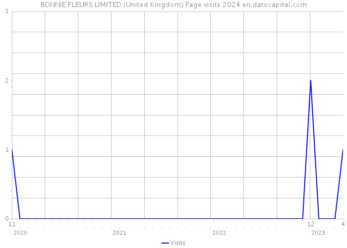 BONNIE FLEURS LIMITED (United Kingdom) Page visits 2024 