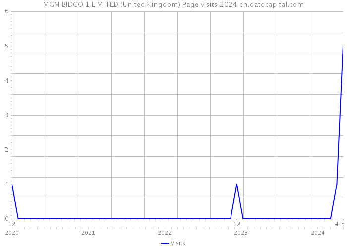 MGM BIDCO 1 LIMITED (United Kingdom) Page visits 2024 