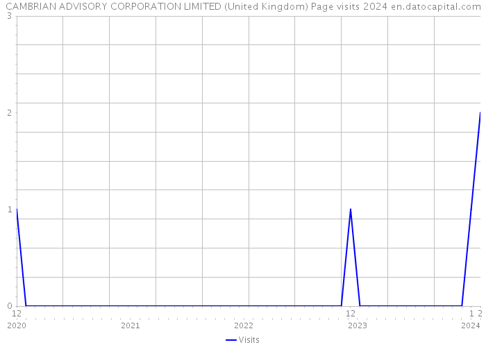 CAMBRIAN ADVISORY CORPORATION LIMITED (United Kingdom) Page visits 2024 
