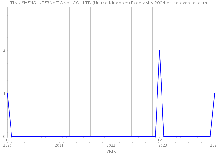 TIAN SHENG INTERNATIONAL CO., LTD (United Kingdom) Page visits 2024 