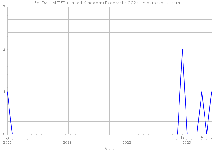 BALDA LIMITED (United Kingdom) Page visits 2024 