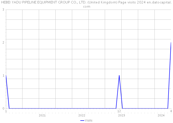 HEBEI YADU PIPELINE EQUIPMENT GROUP CO., LTD. (United Kingdom) Page visits 2024 