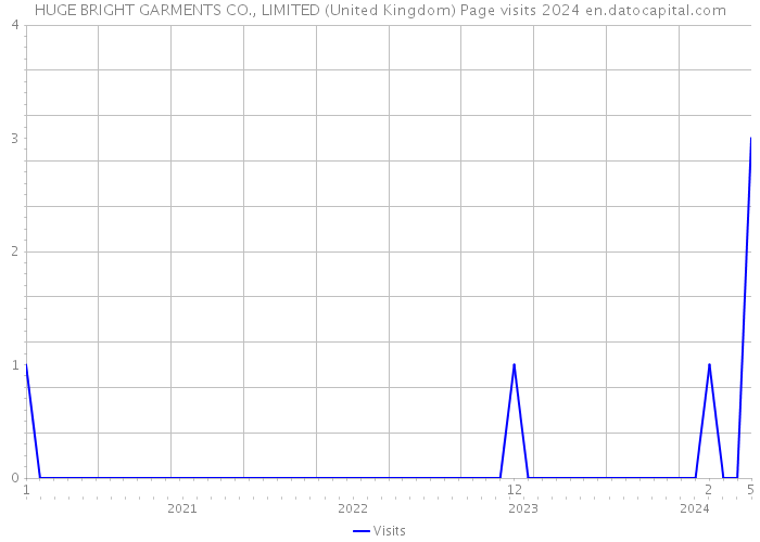 HUGE BRIGHT GARMENTS CO., LIMITED (United Kingdom) Page visits 2024 