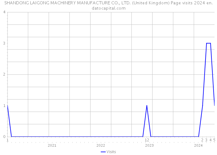 SHANDONG LAIGONG MACHINERY MANUFACTURE CO., LTD. (United Kingdom) Page visits 2024 