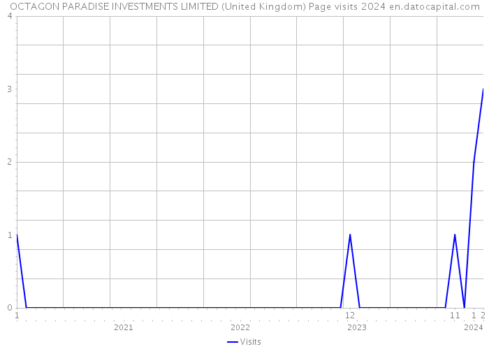 OCTAGON PARADISE INVESTMENTS LIMITED (United Kingdom) Page visits 2024 