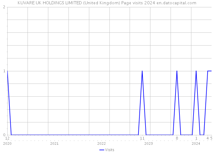 KUVARE UK HOLDINGS LIMITED (United Kingdom) Page visits 2024 