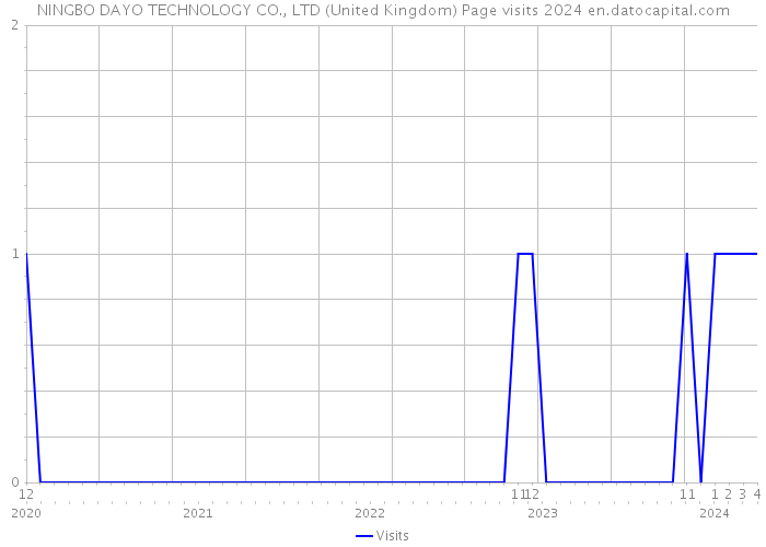 NINGBO DAYO TECHNOLOGY CO., LTD (United Kingdom) Page visits 2024 