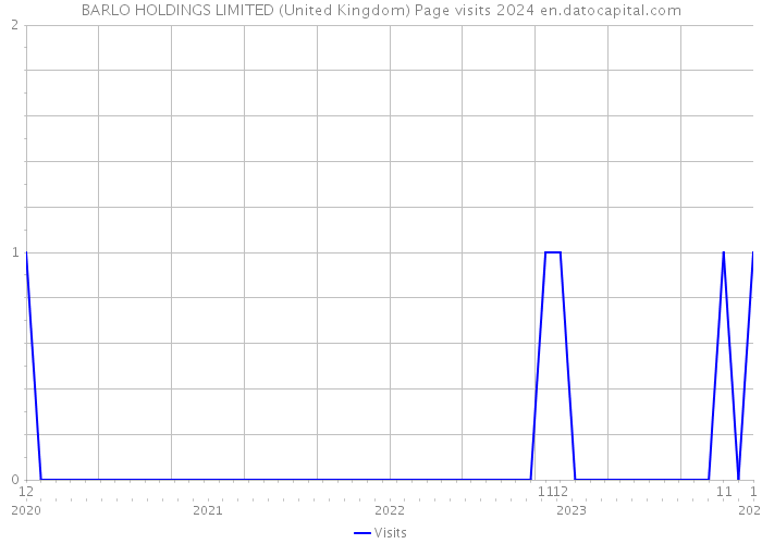 BARLO HOLDINGS LIMITED (United Kingdom) Page visits 2024 