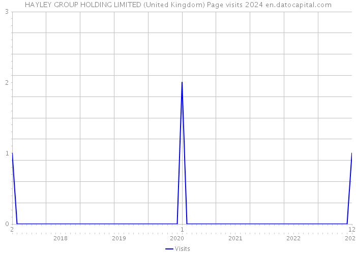 HAYLEY GROUP HOLDING LIMITED (United Kingdom) Page visits 2024 