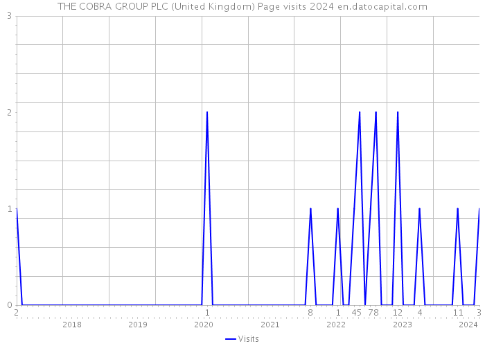 THE COBRA GROUP PLC (United Kingdom) Page visits 2024 