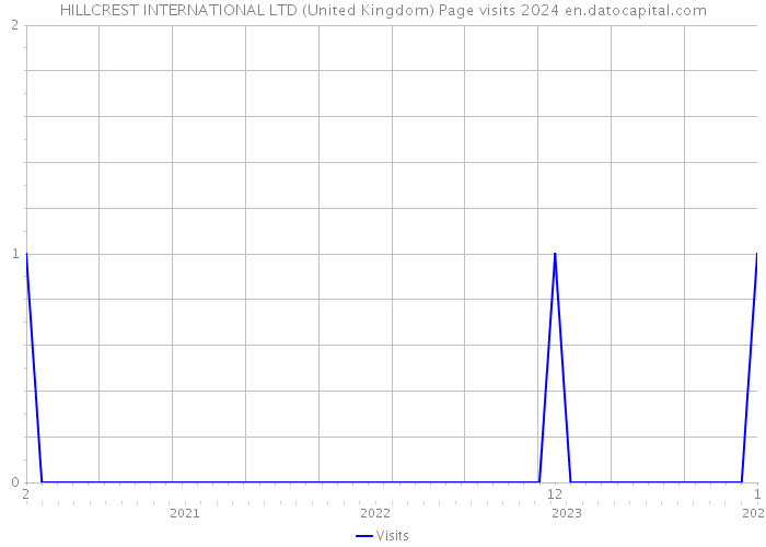 HILLCREST INTERNATIONAL LTD (United Kingdom) Page visits 2024 
