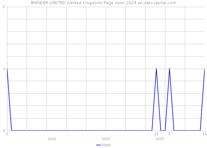 BHINDER LIMITED (United Kingdom) Page visits 2024 