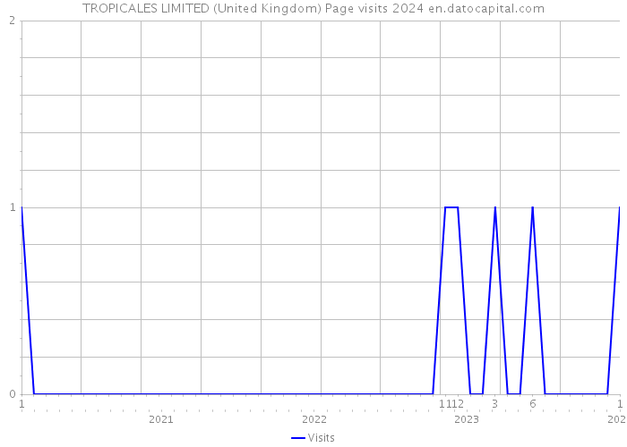 TROPICALES LIMITED (United Kingdom) Page visits 2024 