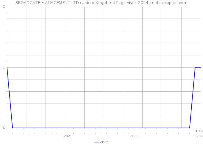 BROADGATE MANAGEMENT LTD (United Kingdom) Page visits 2024 