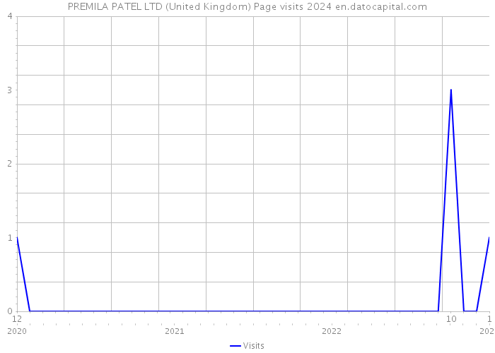 PREMILA PATEL LTD (United Kingdom) Page visits 2024 