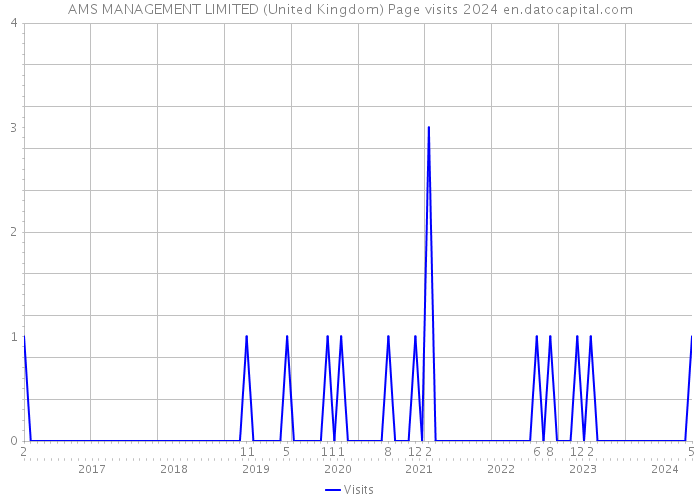 AMS MANAGEMENT LIMITED (United Kingdom) Page visits 2024 