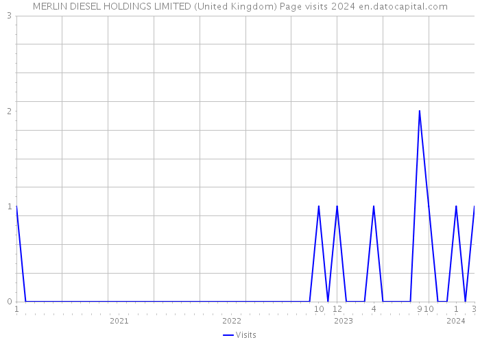 MERLIN DIESEL HOLDINGS LIMITED (United Kingdom) Page visits 2024 