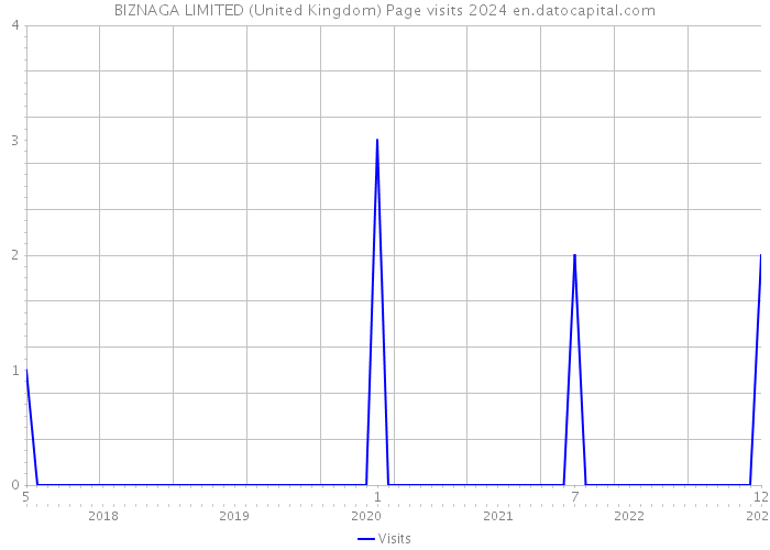 BIZNAGA LIMITED (United Kingdom) Page visits 2024 