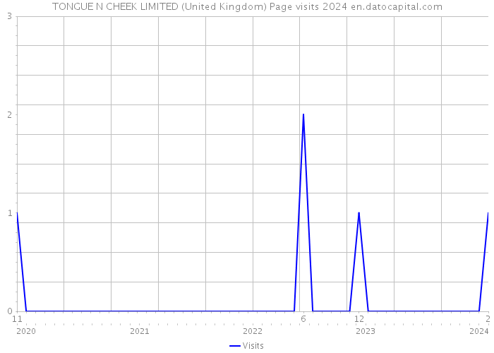 TONGUE N CHEEK LIMITED (United Kingdom) Page visits 2024 