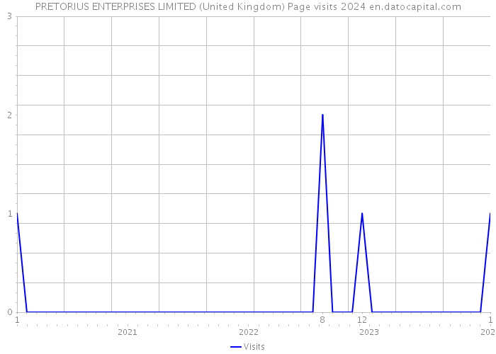 PRETORIUS ENTERPRISES LIMITED (United Kingdom) Page visits 2024 