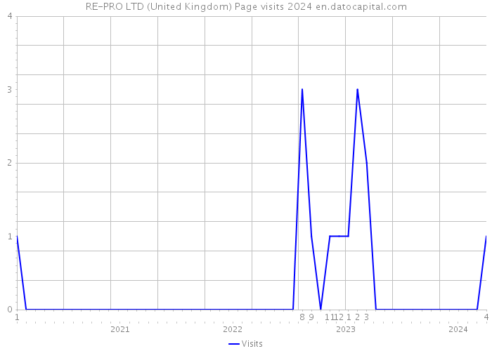 RE-PRO LTD (United Kingdom) Page visits 2024 