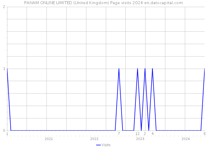 PANAM ONLINE LIMITED (United Kingdom) Page visits 2024 