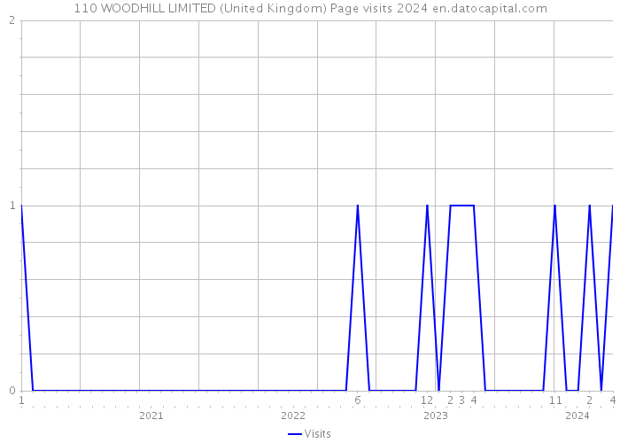 110 WOODHILL LIMITED (United Kingdom) Page visits 2024 