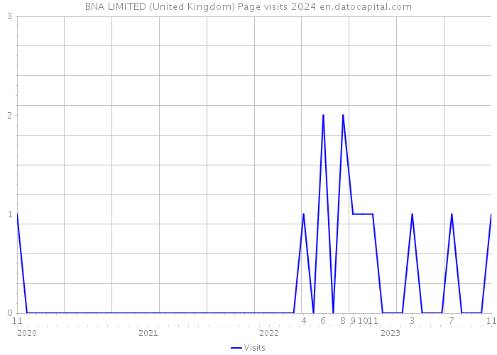 BNA LIMITED (United Kingdom) Page visits 2024 