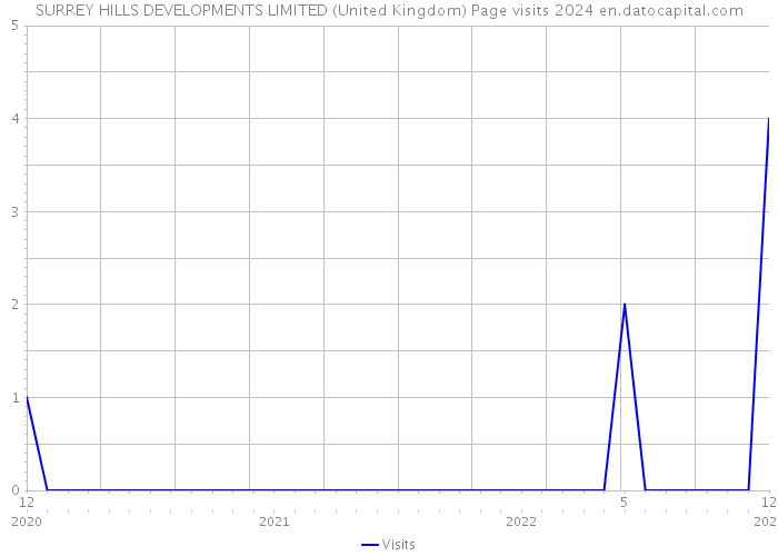 SURREY HILLS DEVELOPMENTS LIMITED (United Kingdom) Page visits 2024 