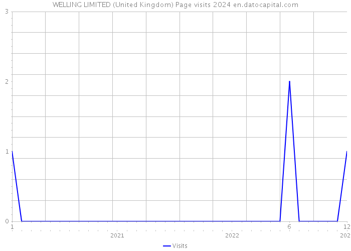 WELLING LIMITED (United Kingdom) Page visits 2024 