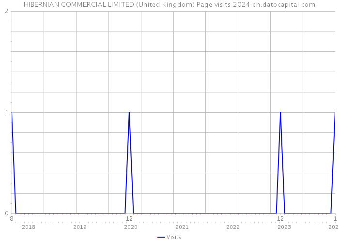 HIBERNIAN COMMERCIAL LIMITED (United Kingdom) Page visits 2024 
