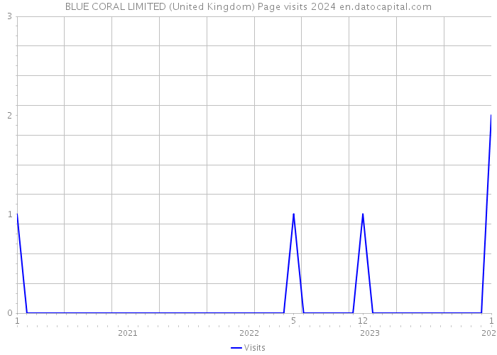 BLUE CORAL LIMITED (United Kingdom) Page visits 2024 